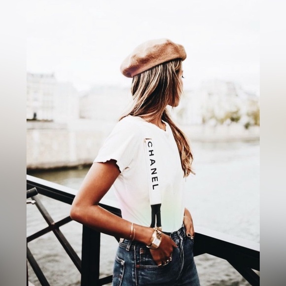 CHANEL Limited Runway White Suspenders CC Logo with Black Leather Accents - Picture 1 of 9